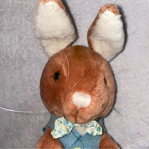 Vintage 1974 R. Dakin Plush Toy Bunny Rabbit 10" Stuffed Animal Preppy Teacher - Picture 2 of 10